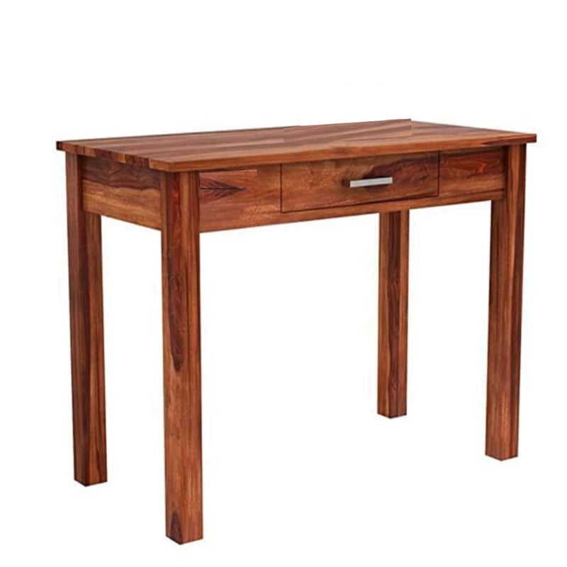 Big Drawer Solid Sheesham Wood Study Table - Natural Finish