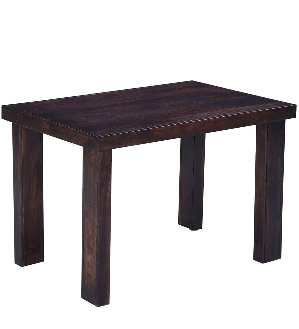 Capsule Hollow Cushion Solid Sheesham Wood 2 Seater Dining Table Set in walnut finish - dining chair detail