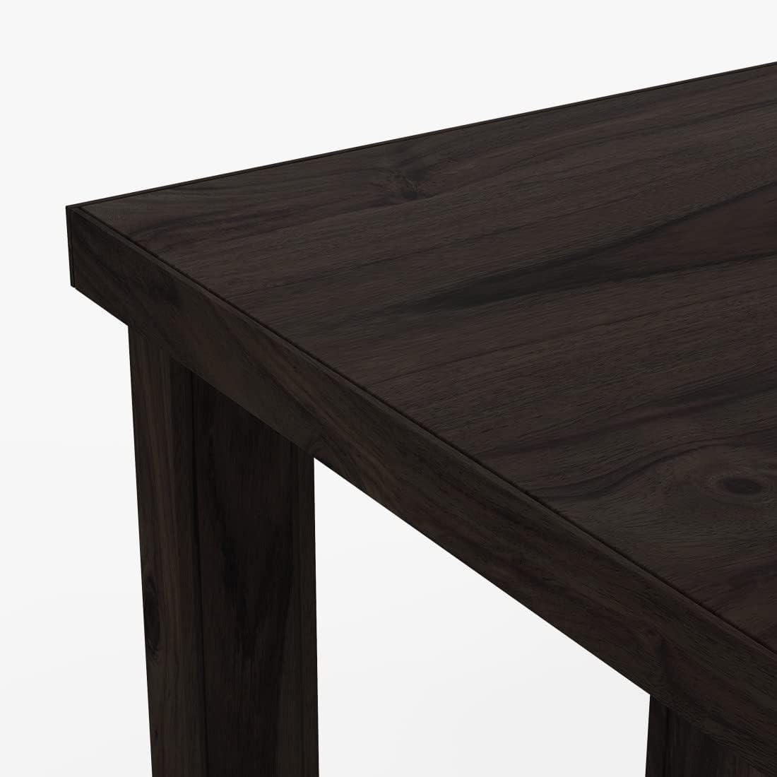 Capsule Solid Sheesham Wood 6 Seater Dining Table - Walnut Finish