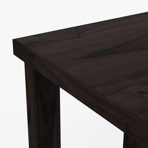 Capsule Solid Sheesham Wood 6 Seater Dining Table - Walnut Finish