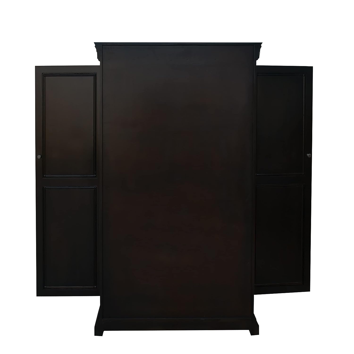 Miller Wooden Bar Cabinet with Wine Glass Storage for Living Room - Walnut Finish