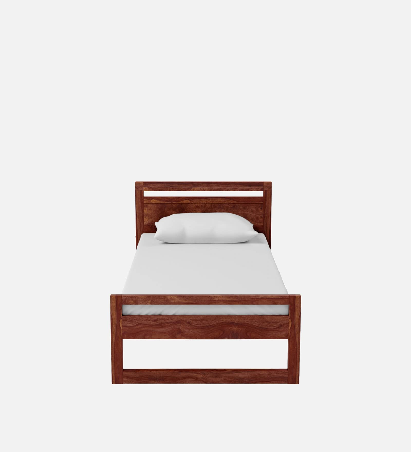 Duke Sheesham Wood Single Bed Furniture Wooden Single Size Cot Bed for Bedroom - Natural Finish