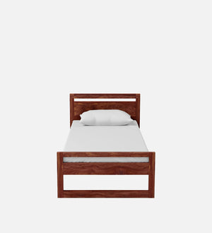 Duke Sheesham Wood Single Bed Furniture Wooden Single Size Cot Bed for Bedroom - Natural Finish
