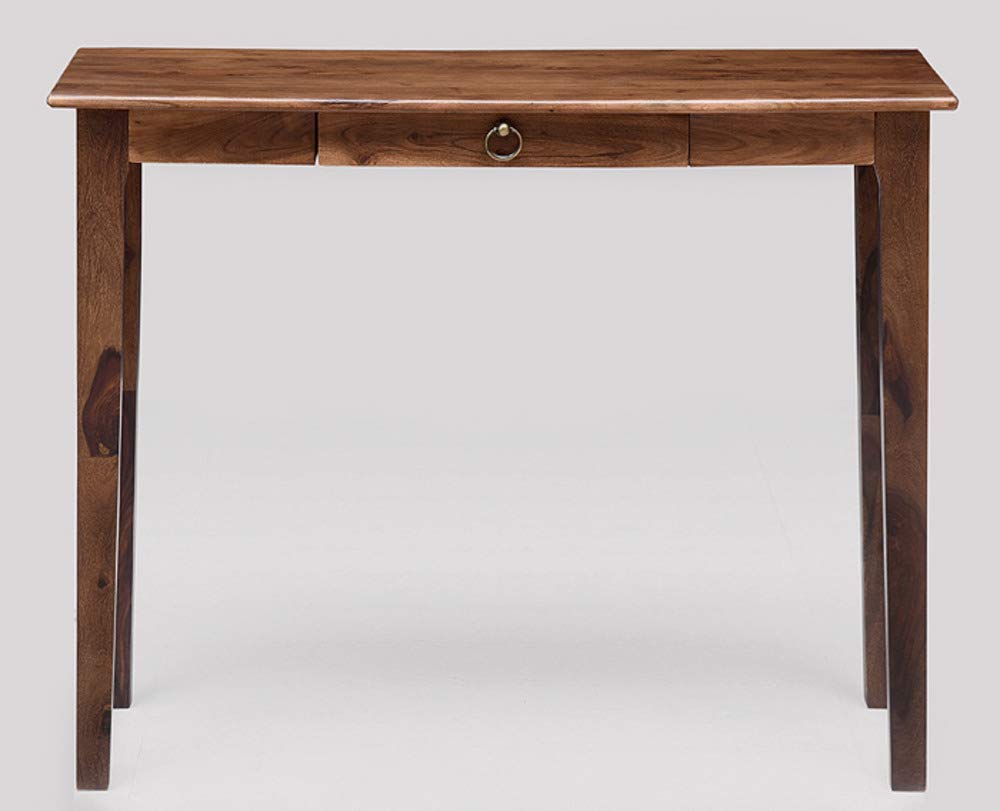 Clara Sheesham Wooden Study Table with a Drawer Storage - Natural Finish