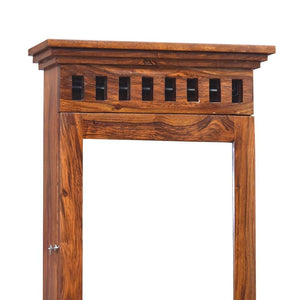 Dressing Table with Mirror and Storage - Honey Finish