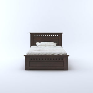 Kuber Sheesham Wood Single Bed With Box Storage Finish - Walnut