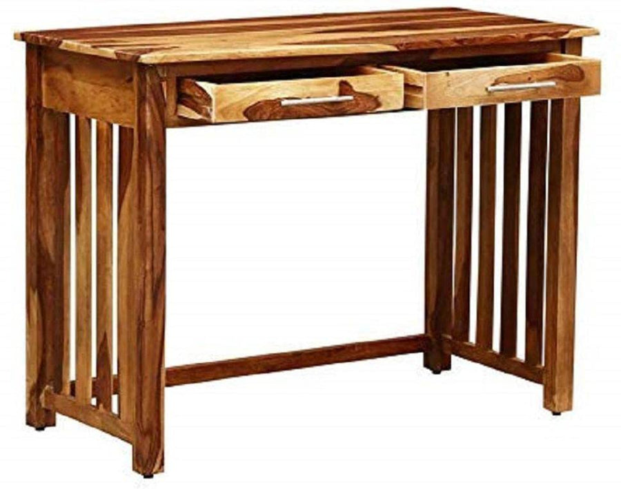 Normal 2-Drawer Solid Sheesham Wood Study Table - Natural Finish