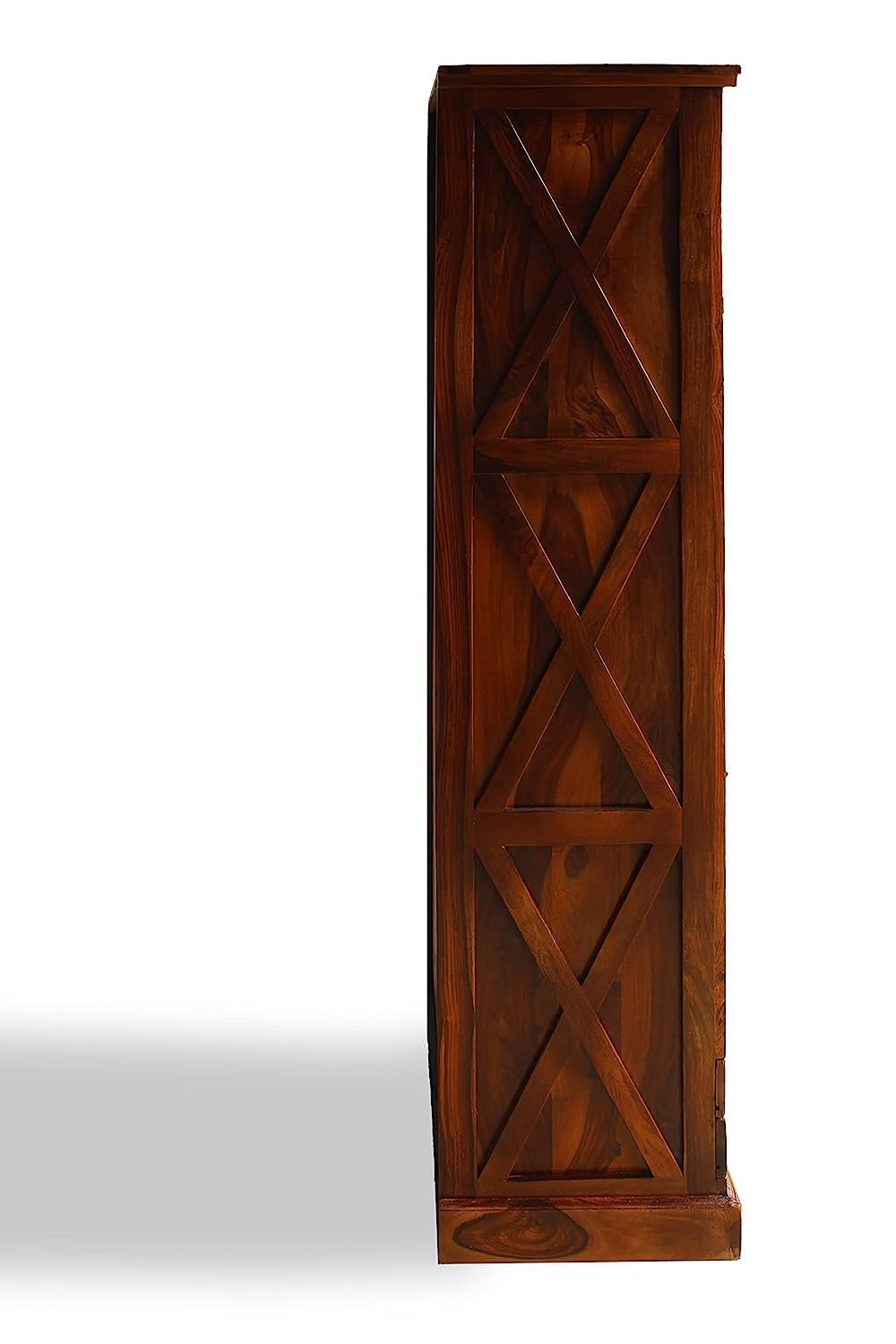 X-Bookshelf Wooden Book Shelf for Home Library - Natural Finish