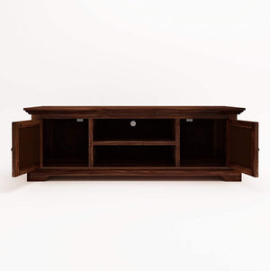 Niwar Solid Sheesham Wood TV Unit for Living Room - Natural Finish | TVC-03