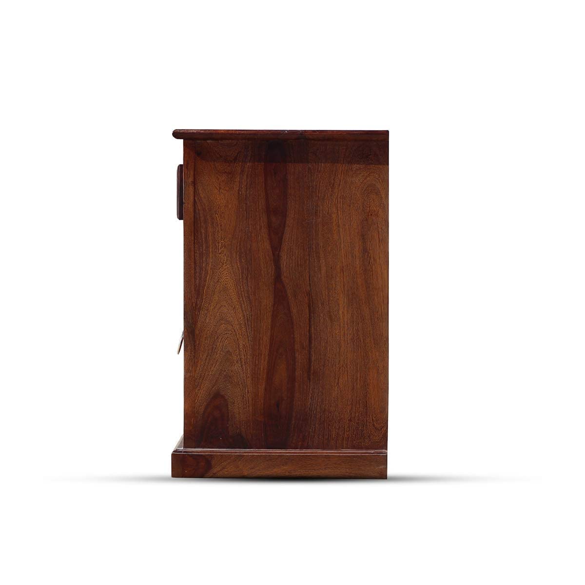 Tile Solid Sheesham Wood Bedside Table - Natural Finish