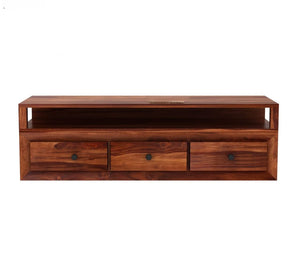 Solid Sheesham Wood TV Unit for Living Room - Natural Finish | TVC-05