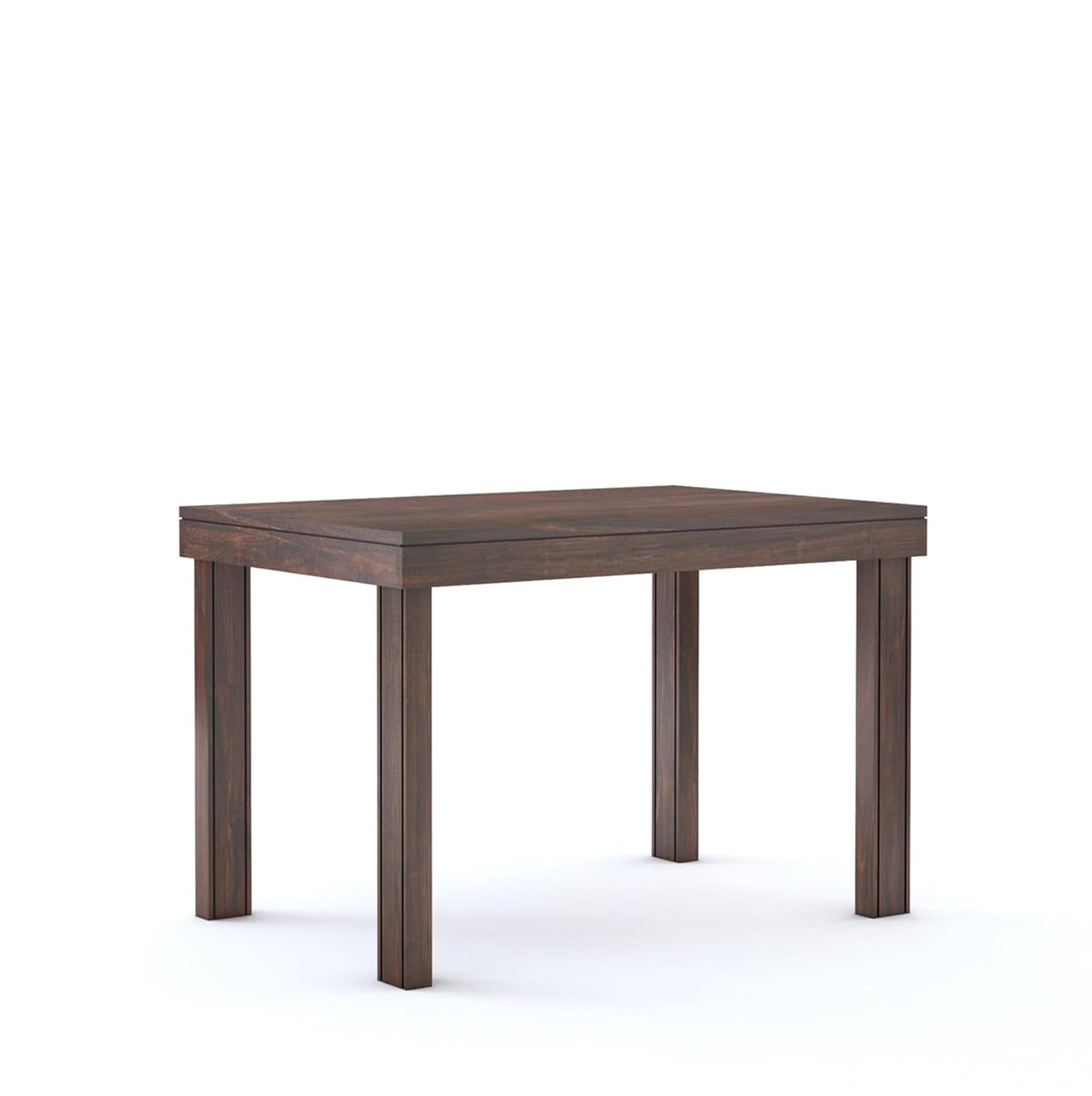Sheesham Wood 4 Seater Dining Table Set Walnut FInish - Walnut