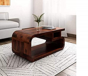VIP Solid Sheesham Wood Coffee Table - Natural Finish