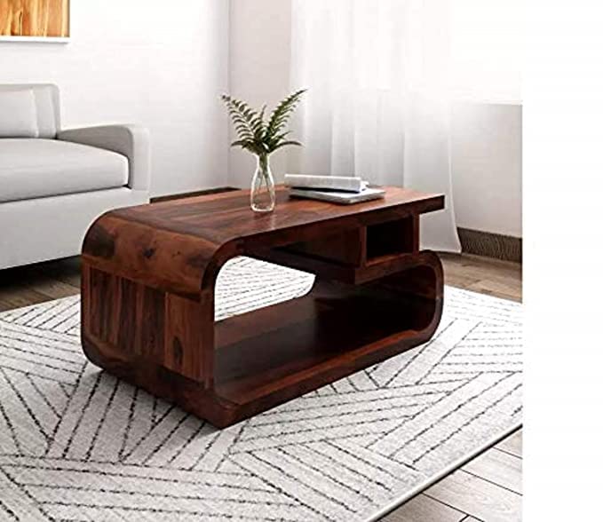 VIP Solid Sheesham Wood Coffee Table - Natural Finish