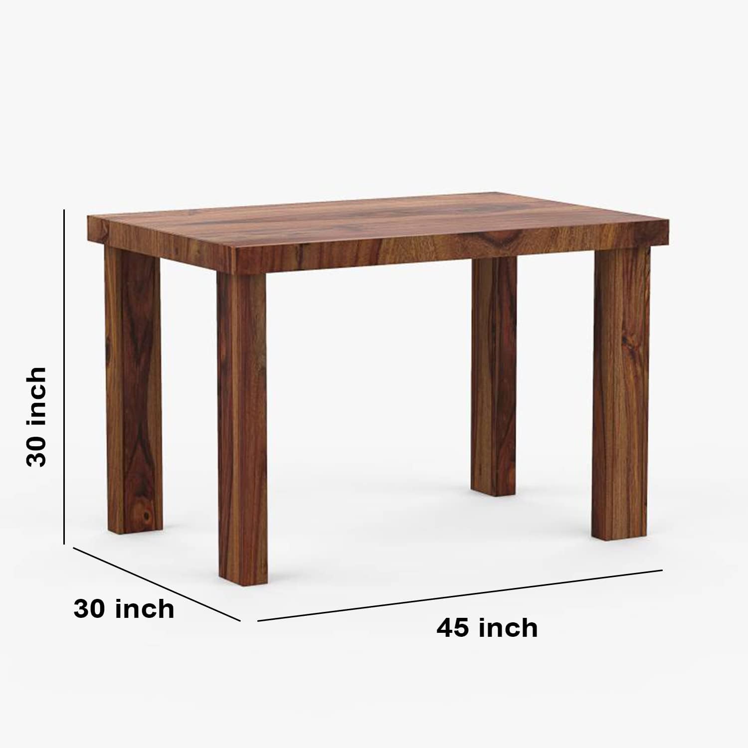 Sheesham Wood Dining Table 4 Seater Set (Honey Finish)