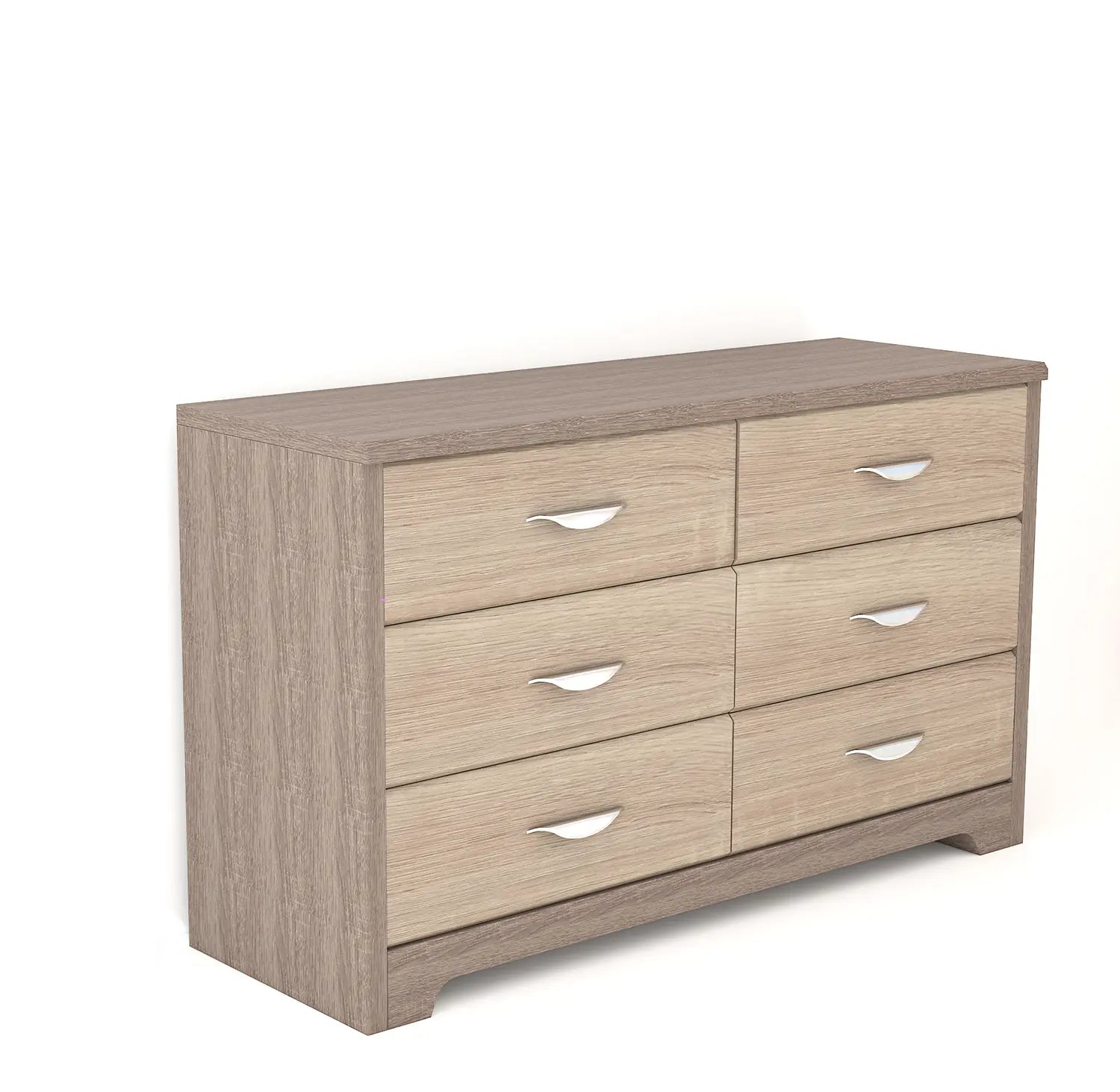 6-Drawer Chest of Drawers in Sonoma Oak Finish | Engineered Wood Chest with Modern Design