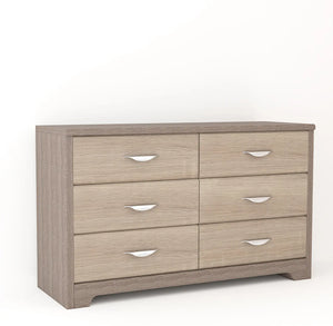 6-Drawer Chest of Drawers in Sonoma Oak Finish | Engineered Wood Chest with Modern Design