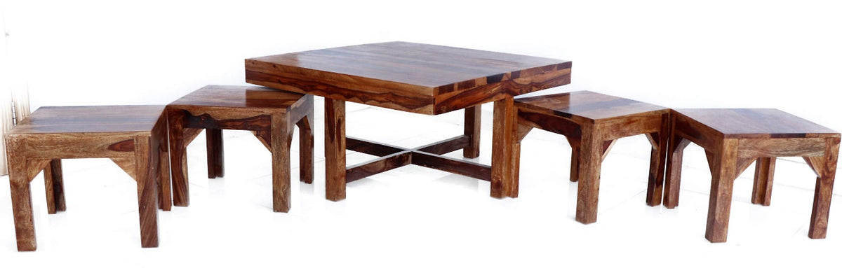 RK-CT4S-05 Solid Sheesham Wood Coffee Table - alternate view