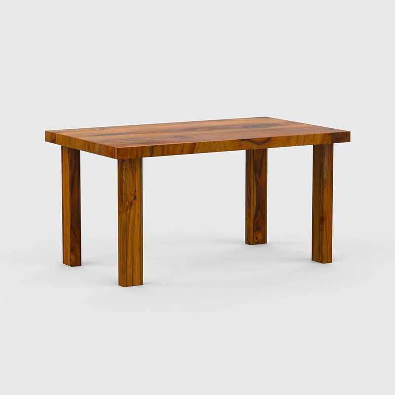 Capsule 6 Seater Sheesham Wood Dining Table Set - Natural Finish