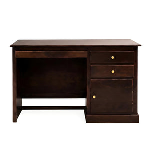 Carmel Lite Solid Sheesham Wood Study Table - Walnut Finish