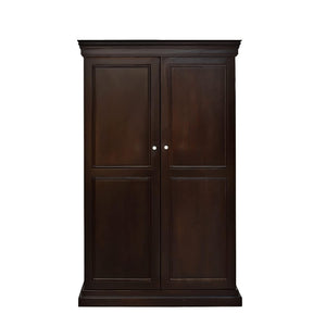 Miller Wooden Bar Cabinet with Wine Glass Storage for Living Room - Walnut Finish