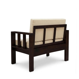 Natraj Solid Sheesham Wood Sofa | Single Seater Sofa with Cushion Seat