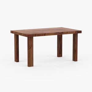 Capsule 6 Seater Sheesham Wood Dining Table Set - Natural Finish