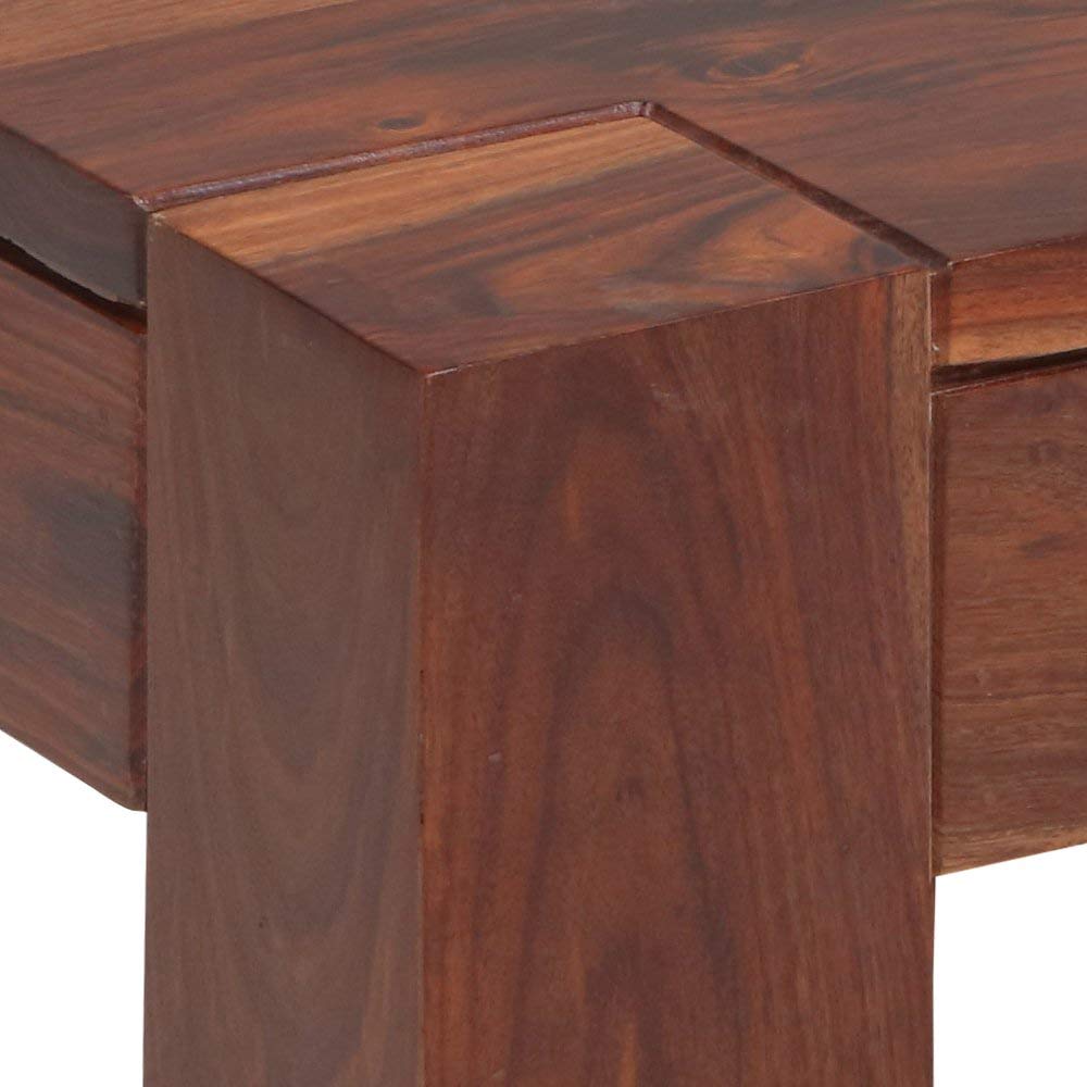 RK--02 Solid Sheesham Wood Coffee Table - styled in a living room