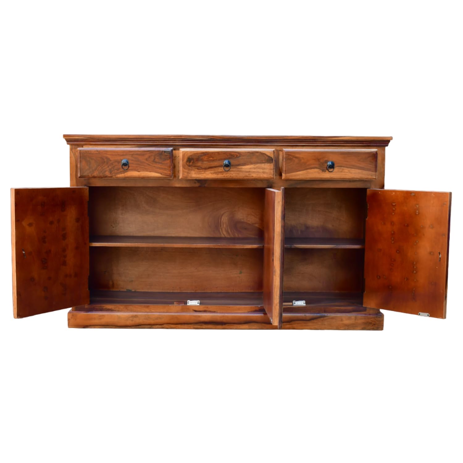 Tile Sheesham Wood Sideboard & Tv Cabinet Finish - Natural
