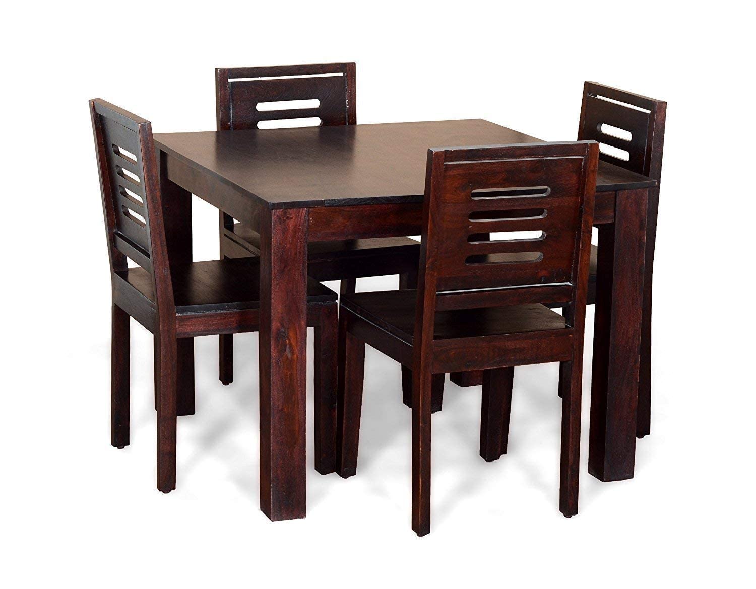 Sheesham wood 4 Seater Dining Table Set  Finish - Walnut