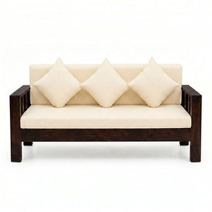 Natraj Solid Sheesham Wood Sofa Set | 3 Seater Sofa Set with Cushion Seat