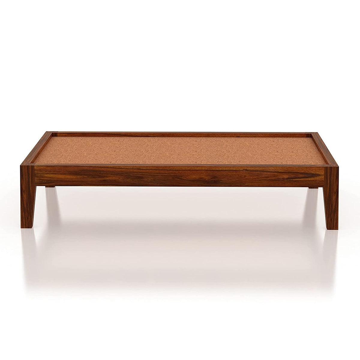 Palang 2 Solid Sheesham Wood Single Size Bed without Storage - close-up of the natural finish and wood grain