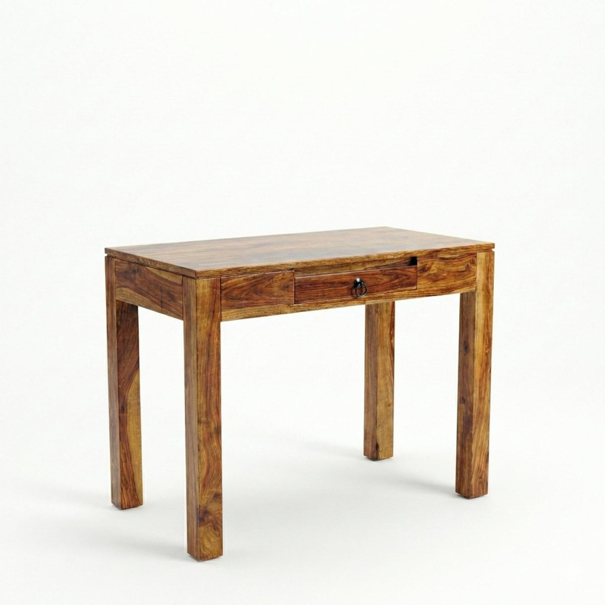 Clara with Chair Solid Sheesham Wood Study Table in natural finish - drawer detail