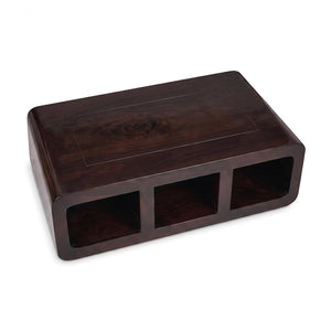 CCT Solid Sheesham Wood Coffee Table - Walnut Finish