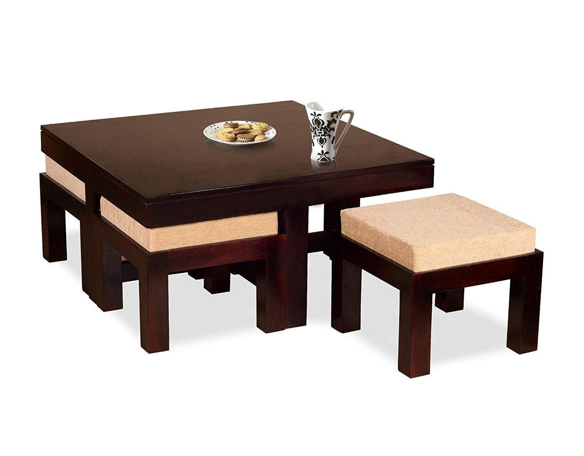RK-CT4S-16 Solid Sheesham Wood Coffee Table - side angle view