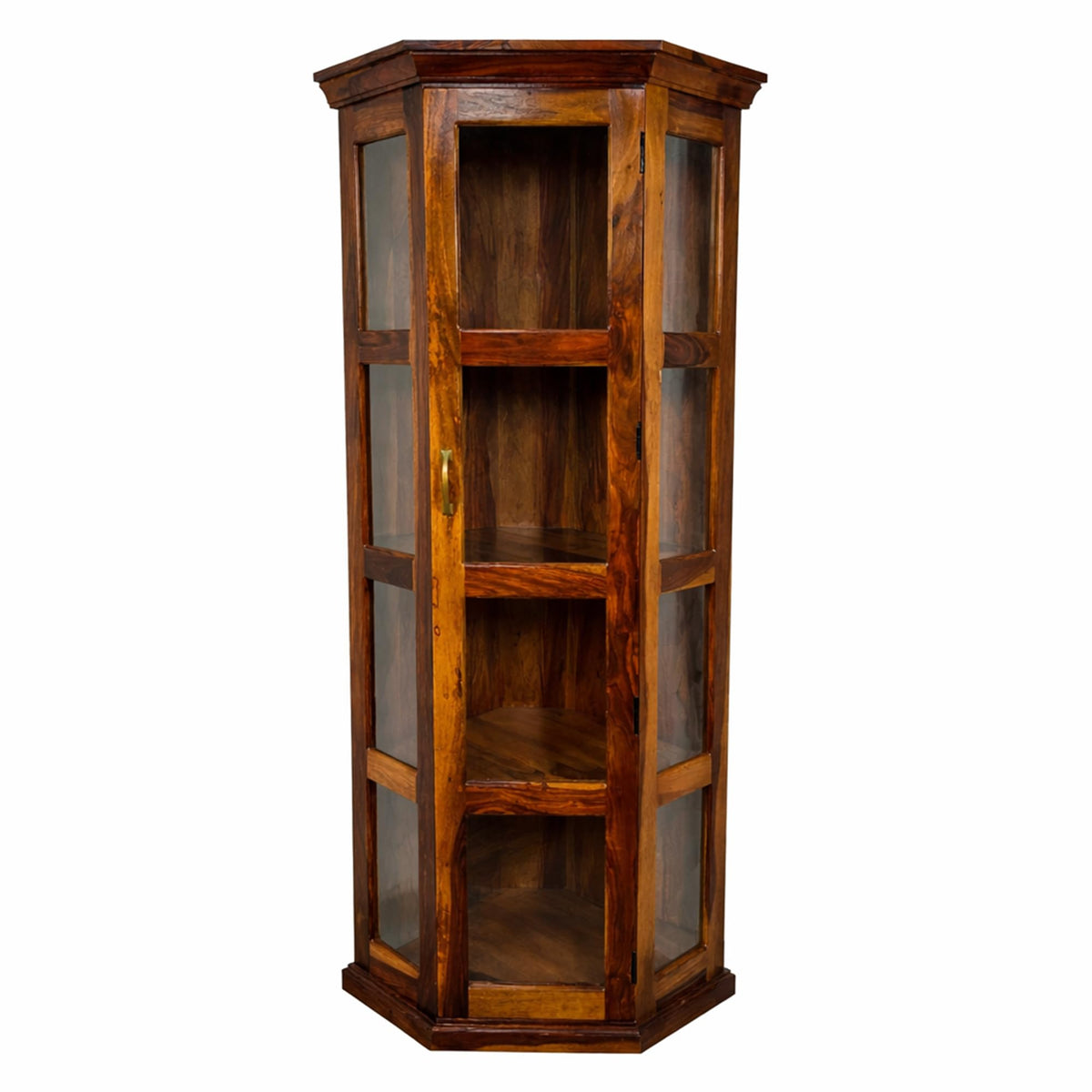Astro Book Shelf Solid Sheesham Wood Crockery Cabinet in natural finish - alternate view