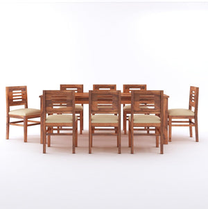 Capsule Sheesham Wood 8 Seater Dining Set Natural Finish