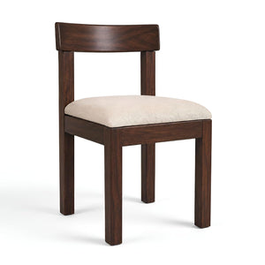 Cero Sheesham Wood Round 4 Seater Dining Table Set - Walnut Finish