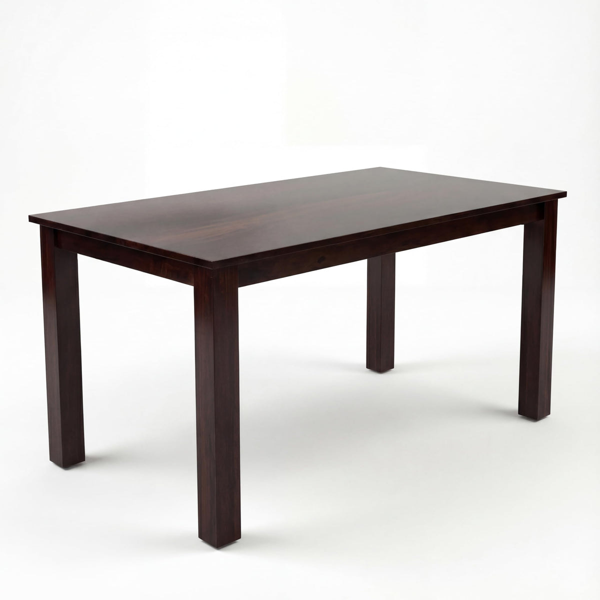 7 Fanti walnut with Solid Sheesham Wood 6 Seater Dining Table Set with Bench - corner angle view