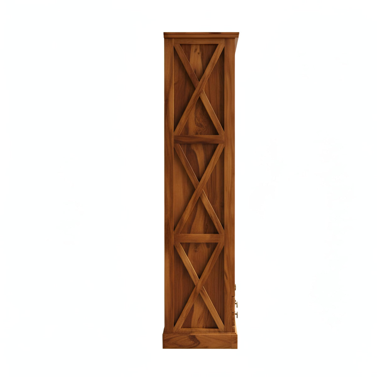 SAC-X Solid Sheesham Wood Book Shelf for Home Library - styled in a living room