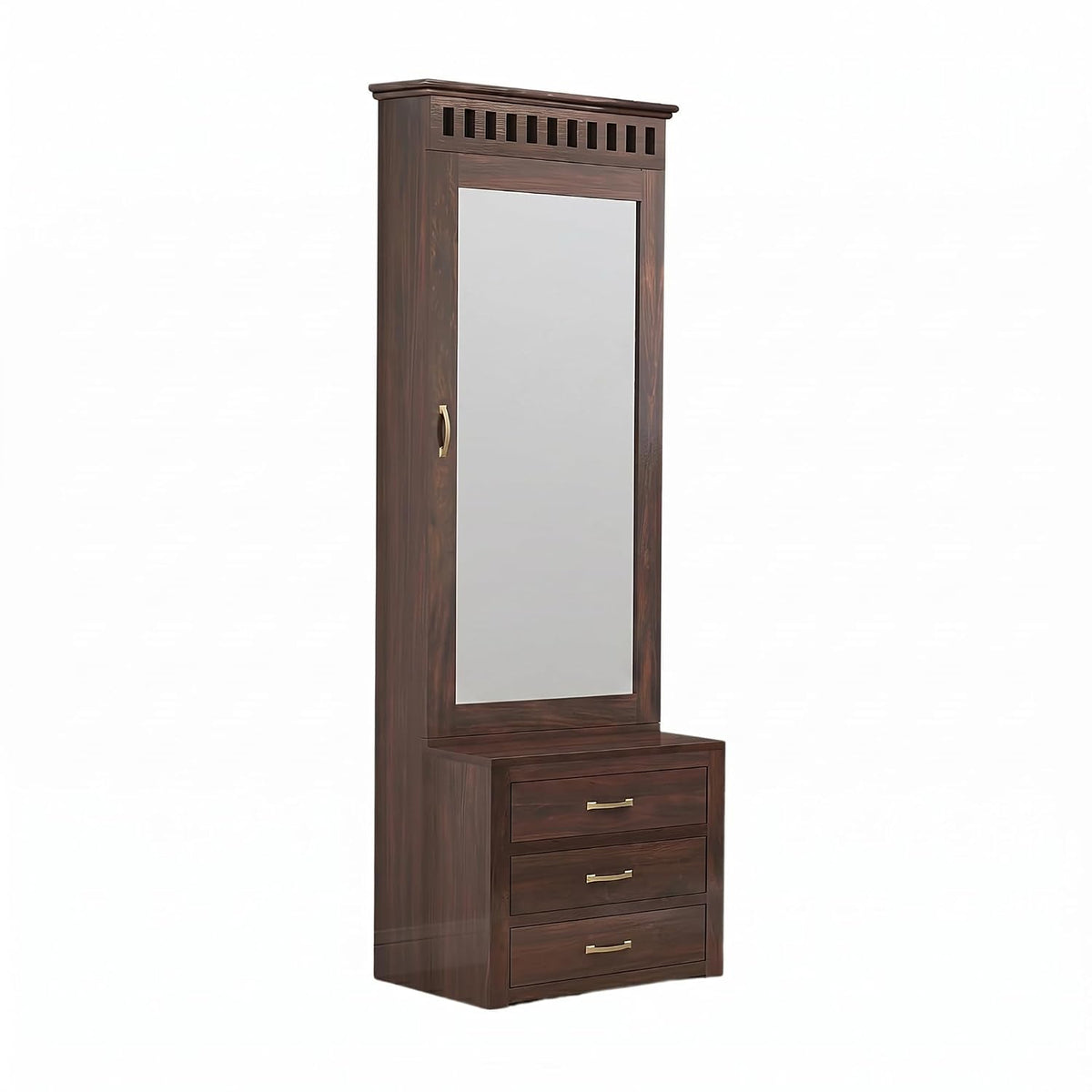 Kuber Solid Sheesham Wood Dressing Table in walnut finish - alternate view