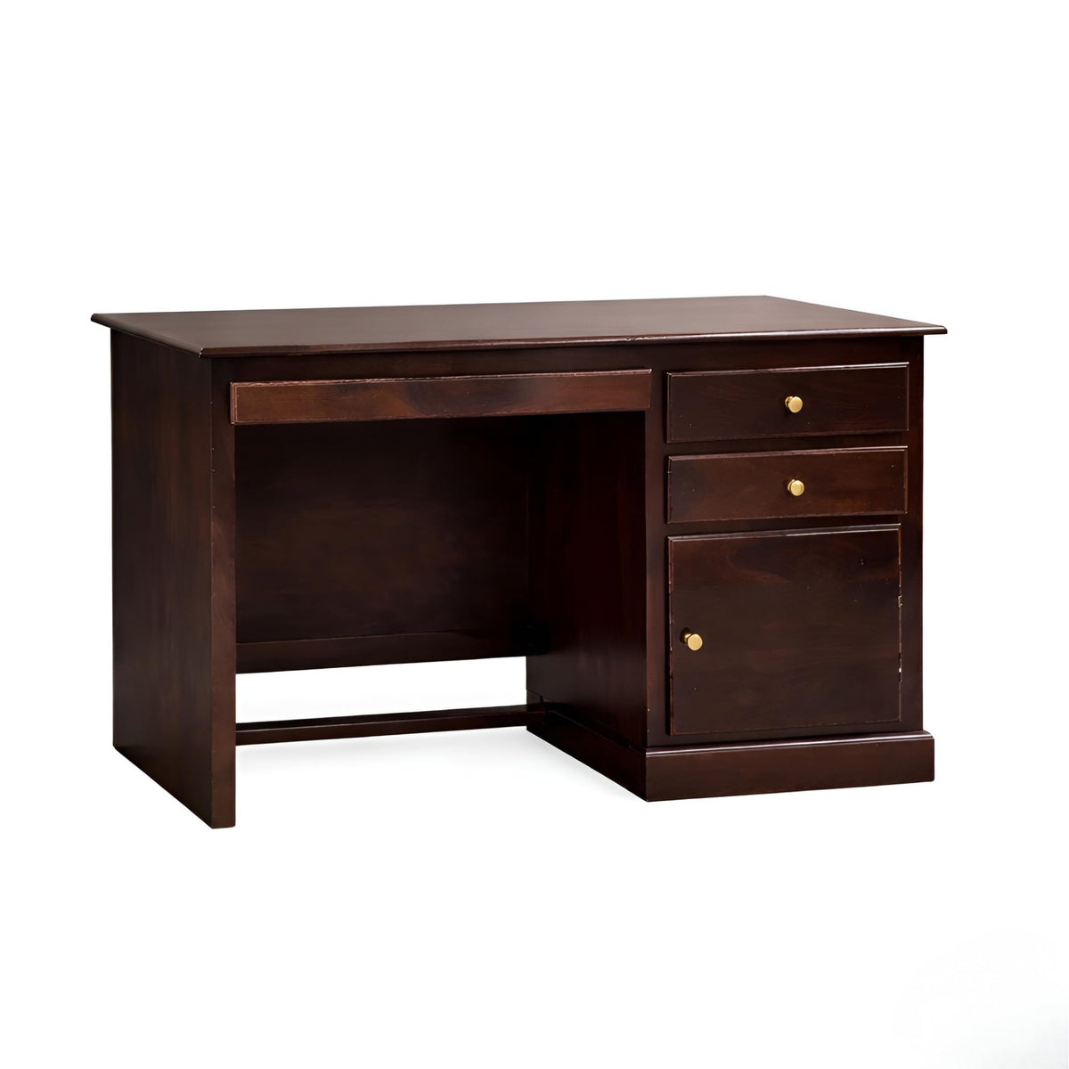 Carmel Lite Solid Sheesham Wood Study Table - Walnut Finish