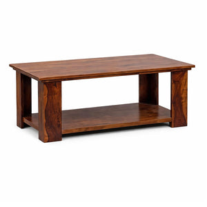 Natraj 6 Seater With Coffee Table Solid Sheesham Wood Sofa Set for Living Room - Walnut Finish