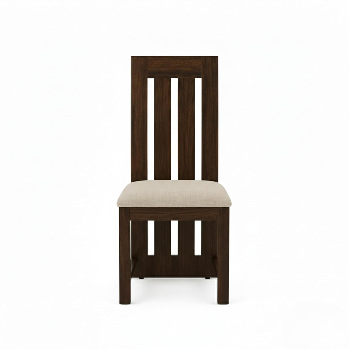 Wooden Dining Table Set 6 Seater 1 Bench with Cushion Chair Finish - Walnut