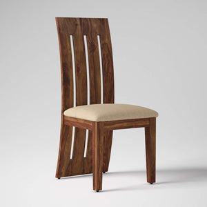 Wooden Dining Table Set 6 Seater 1 Bench with Cushion Chair Finish - Honey