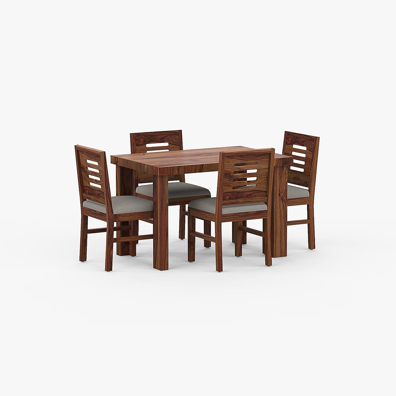 Sheesham Wood Dining Table 4 Seater Set (Honey Finish)