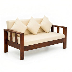 Natraj 7 Seater Solid Sheesham Wood Sofa Set for Living Room - Natural Finish