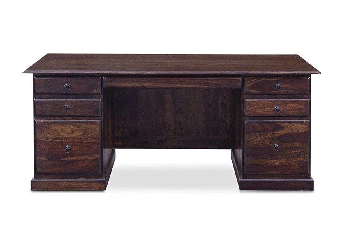 Computer Solid Sheesham Wood Study Table in walnut finish - alternate view
