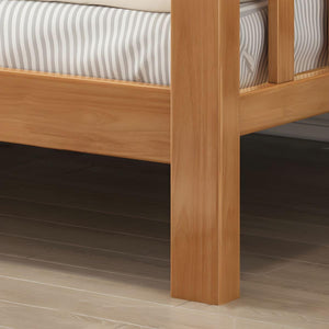Mini Oak Wood Kids Bunk Bed - Twin Over Bed with Ladder Wooden Bunk Beds For Kids & Adults, Football Fantasy - Free Installation