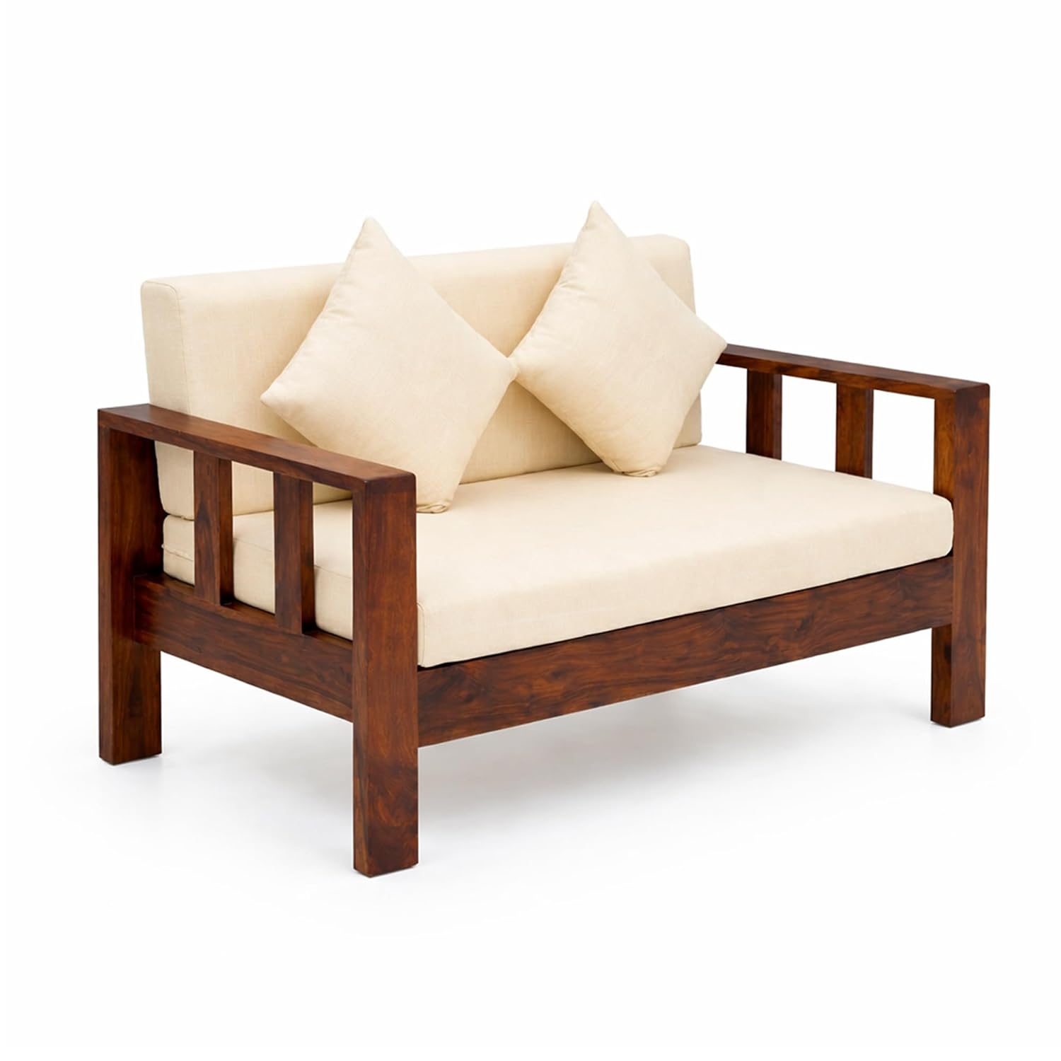 Natraj 7 Seater Solid Sheesham Wood Sofa Set for Living Room - Natural Finish